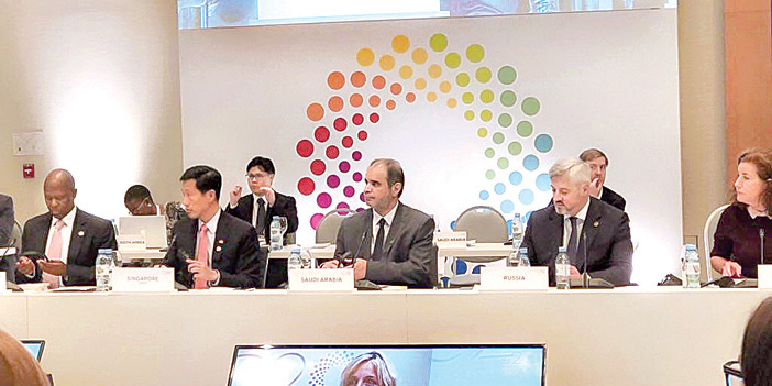   د. العيسى خلال اجتماع وزراء التعليم لدول مجموعة العشرين