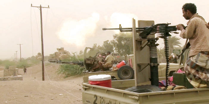  قوات الشرعية اليمنية خلال تقدمها على جبهة الحديدة