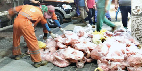 أمانة الرياض تصادر 740 كيلو من اللحوم والدواجن مجهولة المصدر 