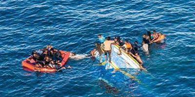 غرق قارب يقل 35 لاجئاً سورياً قبالة لبنان 