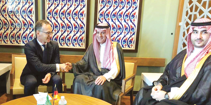  وزير الخارجية يجتمع بنظيره الألماني بحضور الأمير خالد بن سلمان