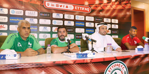  من المؤتمر الصحفي لمدرب الاتفاق