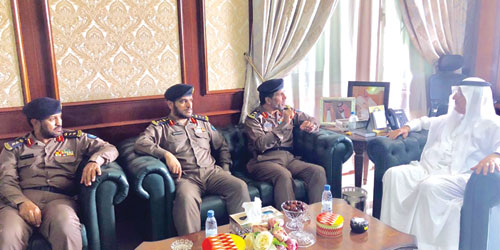   استقبال محافظ شقراء لمدير الدفاع المدني بمنطقة الرياض
