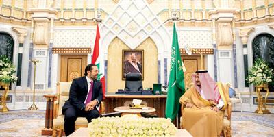 خادم الحرمين الشريفين يستعرض العلاقات الأخوية مع رئيس وزراء لبنان وولي عهد البحرين 