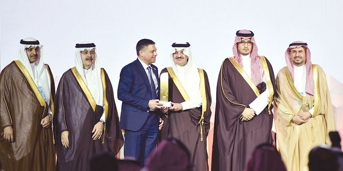  الأمير سعود بن نايف خلال افتتاحه أعمال منتدى ومعرض «اكتفاء 2018»