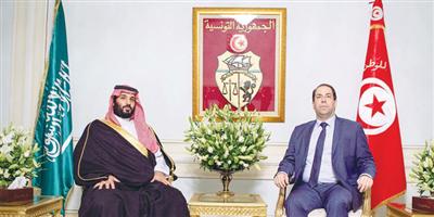 ولي العهد بحث مع رئيس الحكومة التونسية الموضوعات المشتركة 