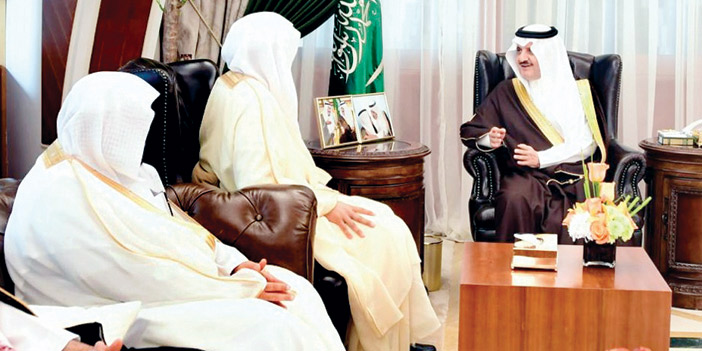  الأمير سعود بن نايف خلال استقبال نائب وزير العدل