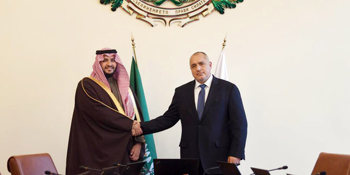  رئيس الوزراء البلغاري خلال استقباله الأمير تركي بن محمد بن فهد