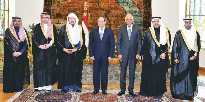  الرئيس السيسي خلال استقباله آل الشيخ
