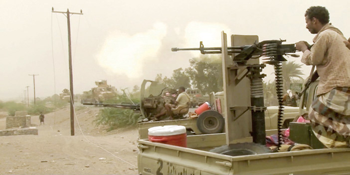  الجيش اليمني خلال تقدمه في إحدى المعارك في محافظة صعدة