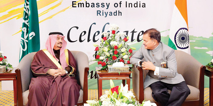  من تشريف أمير منطقة الرياض لحفل السفارة الهندية