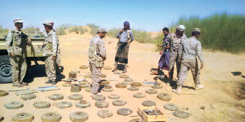  عملية تجميع الألغام المنزوعة في اليمن