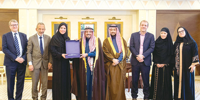  من استقبال سموه لمديرة جامعة ماستريخت