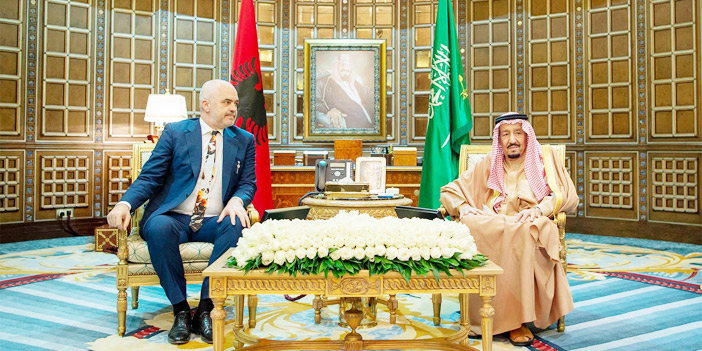  من استقبال خادم الحرمين الشريفين لرئيس وزراء ألبانيا
