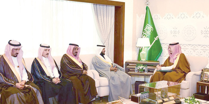  الأمير أحمد بن فهد خلال استقبال وكيل وزارة الداخلية