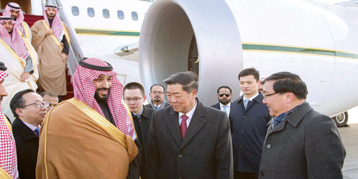  من وصول سمو ولي العهد إلى الصين أمس