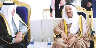أمير الكويت يقدم العزاء في وفاة الشيخ الجربا 