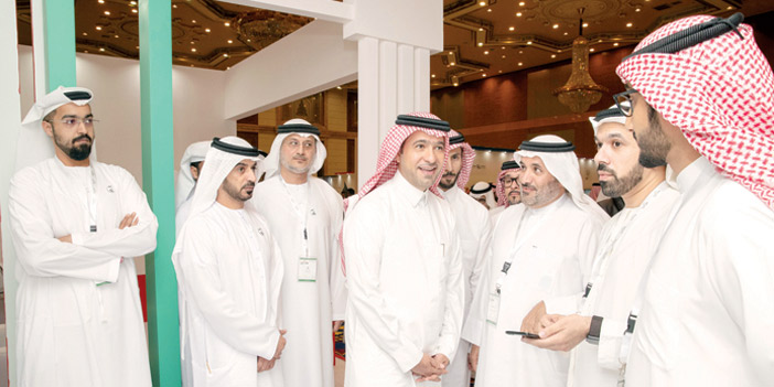  الحقيل خلال افتتاح النسخة الثانية من معرض مشاريع البيع على الخارطة «وافيكس2019» في جدة