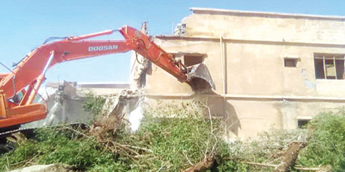  جانب من إزالة بعض المباني