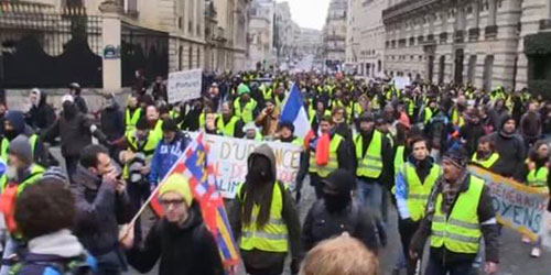 تظاهرات جديدة للسترات الصفراء بفرنسا 
