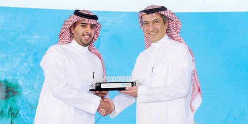  اليوسف أثناء تكريم العثمان من بنك الجزيرة