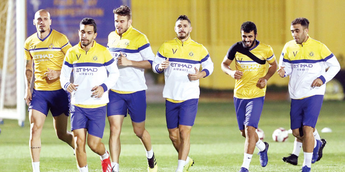  من تدريب النصر أمس