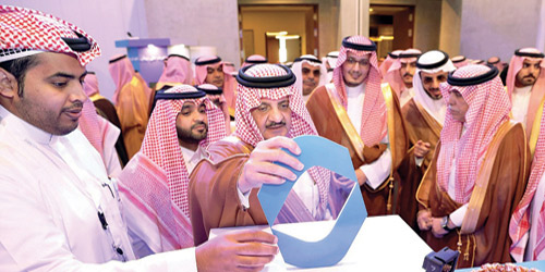   الأمير سعود بن نايف خلال افتتاح الملتقى