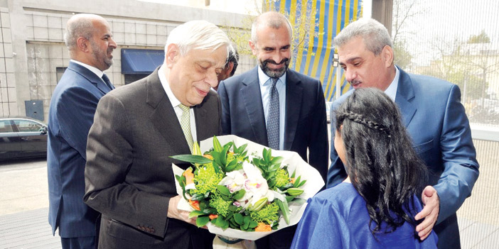  السفير عصام بيت المال مستقبلاً فخامة رئيس الجمهورية اليونانية