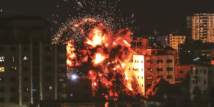  جانب من القصف على غزة من قبل الاحتلال الإسرائيلي