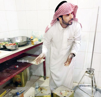   جانب من حملة بلدية البطين لتكثيف الرقابة الصحية