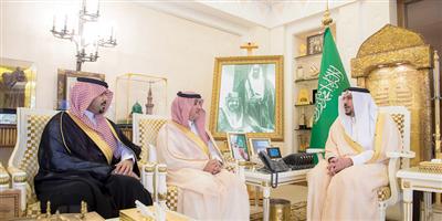 الأمير فيصل بن مشعل يستقبل رئيس وأعضاء مجلس إدارة غرفة عنيزة المشكل حديثاً 