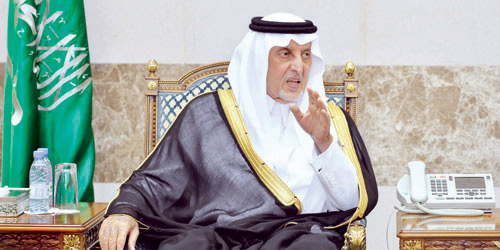  سمو الأمير خالد الفيصل خلال الاستقبال