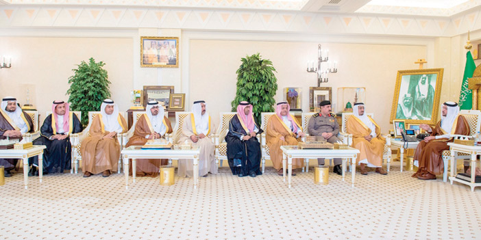  جانب من الاستقبال بمكتب سمو أمير منطقة القصيم