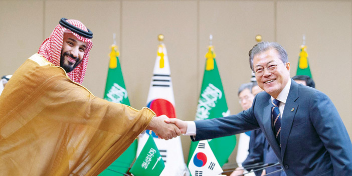  الرئيس الكوري وسمو ولي العهد يعقدان جلسة مباحثات رسمية