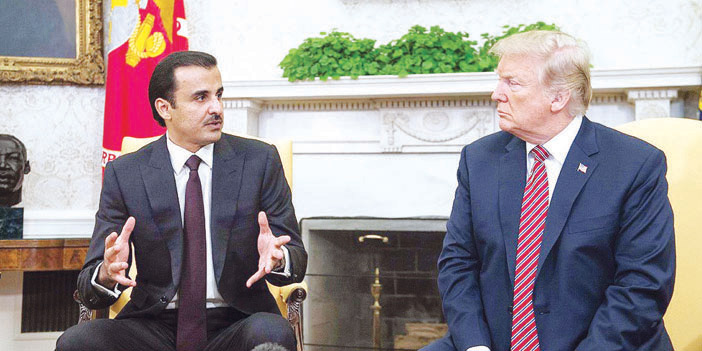 دفعته أجنداته الخبيثة للتغاضي عن مخرجات لقاء ترامب بتميم وما صاحبه من اتفاقات مليارية 