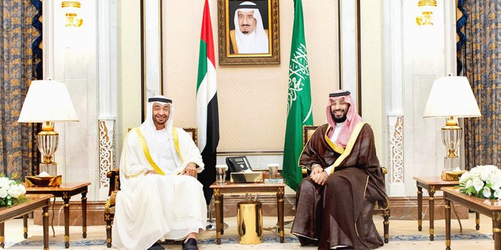  من لقاء سمو ولي العهد مع الشيخ محمد بن زايد