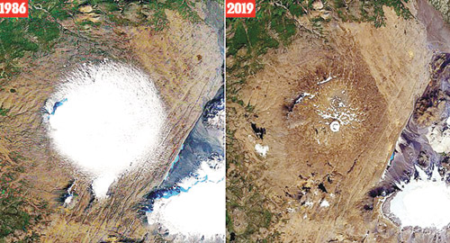 «ناسا» تنشر صوراً لذوبان أنهار الجليد في إيسلندا 