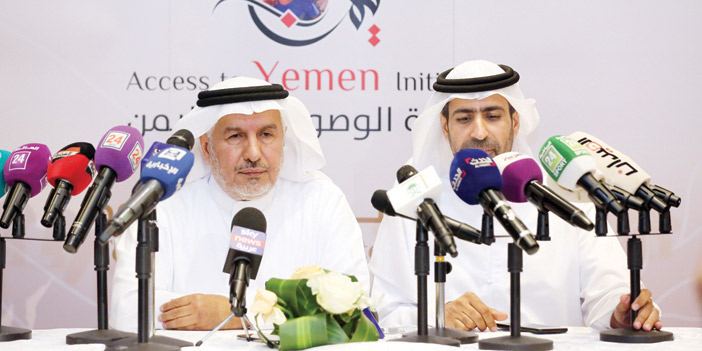   الربيعة والشامسي خلال المؤتمر الصحفي