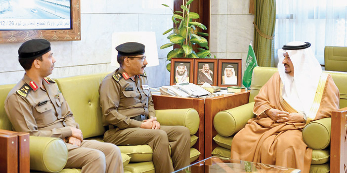  الأمير فيصل بن بندر مستقبلا مديري شرطة ومرور منطقة الرياض