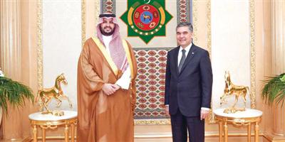 الرئيس التركمانستاني بحث مع الأمير تركي بن محمد بن فهد تعزيز العلاقات الثنائية 