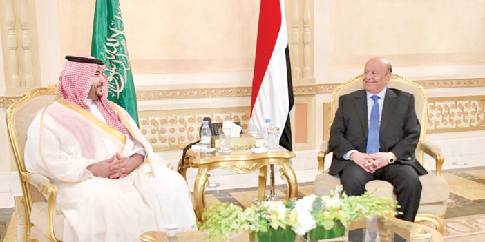  سموه خلال اللقاء مع الرئيس اليمني