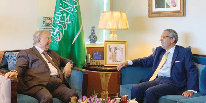 السفير المعلمي بحث مع مندوب تونس الأممي الموضوعات المشتركة 