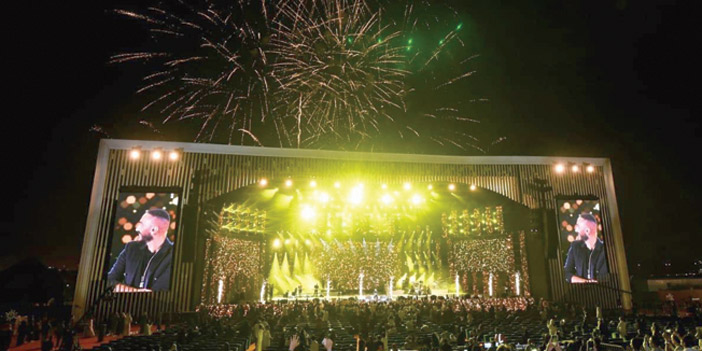 نانسي عجرم وتامر حسني يشعلان أولى ليالي «موسم الرياض» 