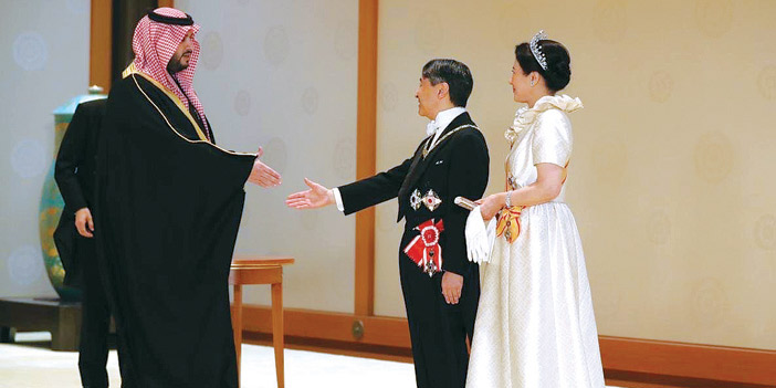 الأمير تركي بن محمد يحضر مأدبة عشاء أقامها إمبراطور اليابان 