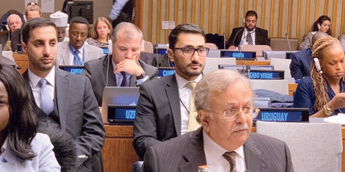  المعلمي يلقي كلمة المملكة