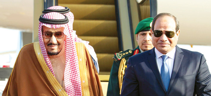  الملك سلمان بن عبدالعزيز مع الرئيس المصري عبدالفتاح السيسي