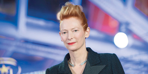 الممثلة تيلدا سوينتون تحضر الدورة الـ18 لمهرجان مراكش السينمائي 