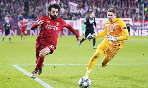  محمد صلاح وحارس سالزبورج