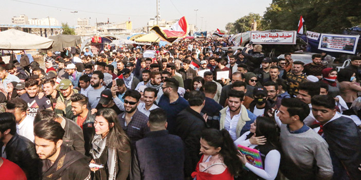  الحراك السلمي في العراق يعود في بغداد ومدن الجنوب رفضًا لمرشح رئاسة الحكومة