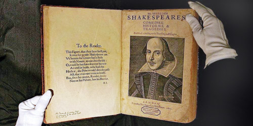 المطوية الأولى.. كتاب شكسبير «النادر» للبيع 